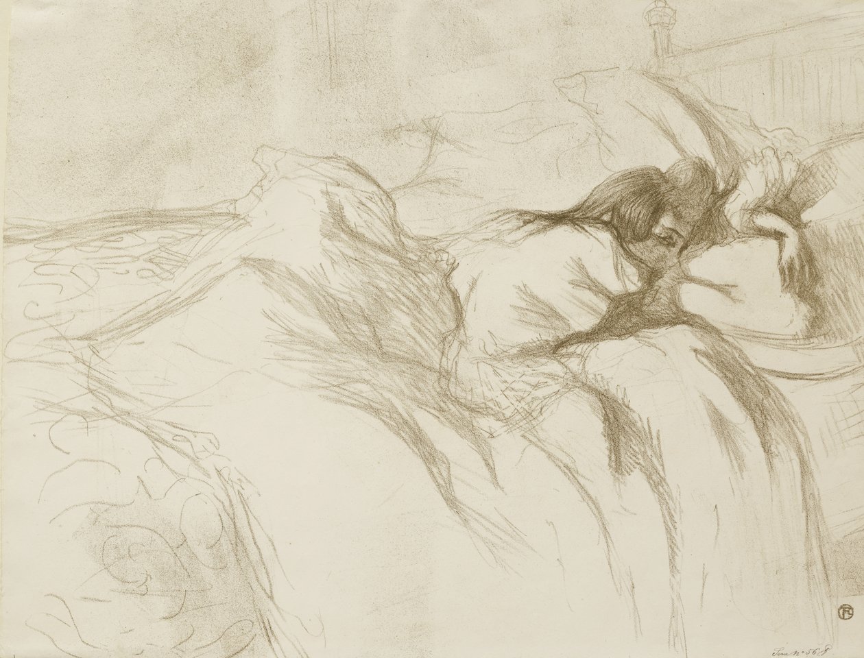 Žena ležící - Probuzení, 1896 od Henri de Toulouse Lautrec