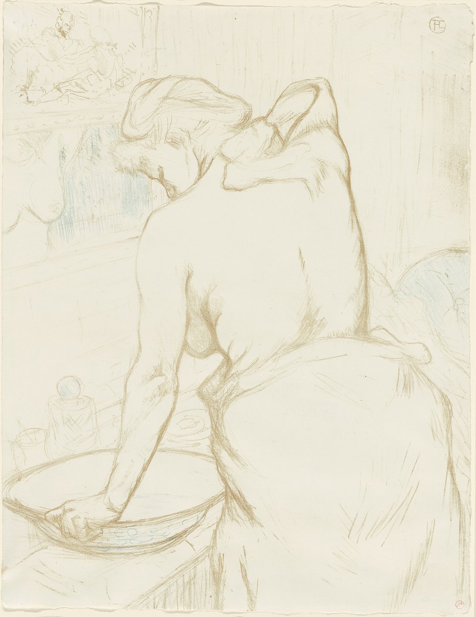 Žena mytí – toaleta, talíř pět od Elles od Henri de Toulouse Lautrec