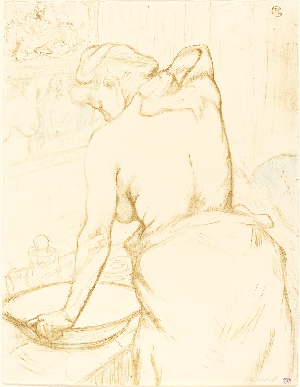 Žena se myje Femme qui se lave, 1896. od Henri de Toulouse Lautrec