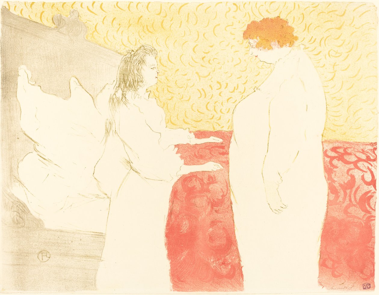 Žena v posteli, profil (Femme au lit, profil) od Henri de Toulouse Lautrec