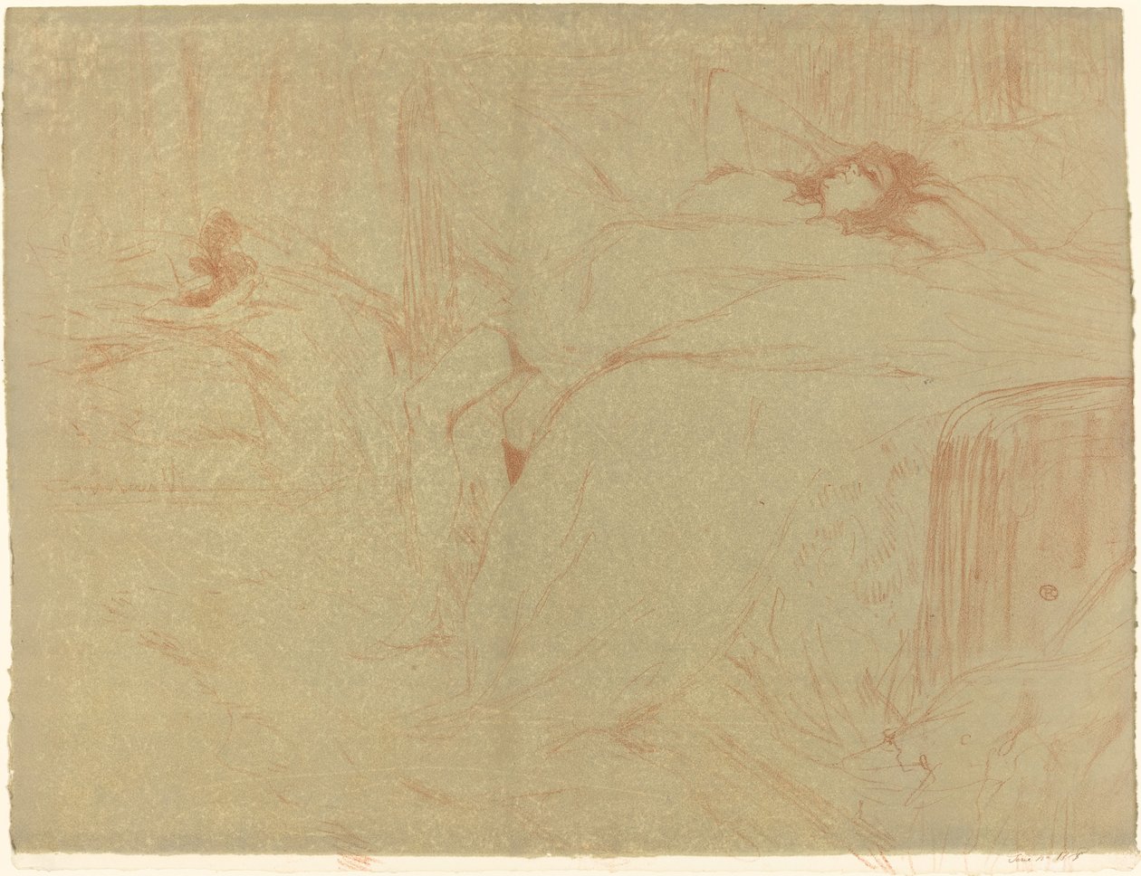 Žena na zádech Žena na zádech, 1896. od Henri de Toulouse Lautrec