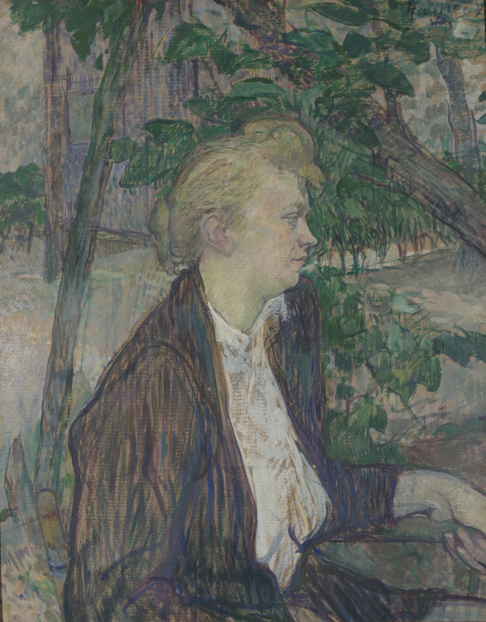 Žena sedící v zahradě, 1891 od Henri de Toulouse Lautrec