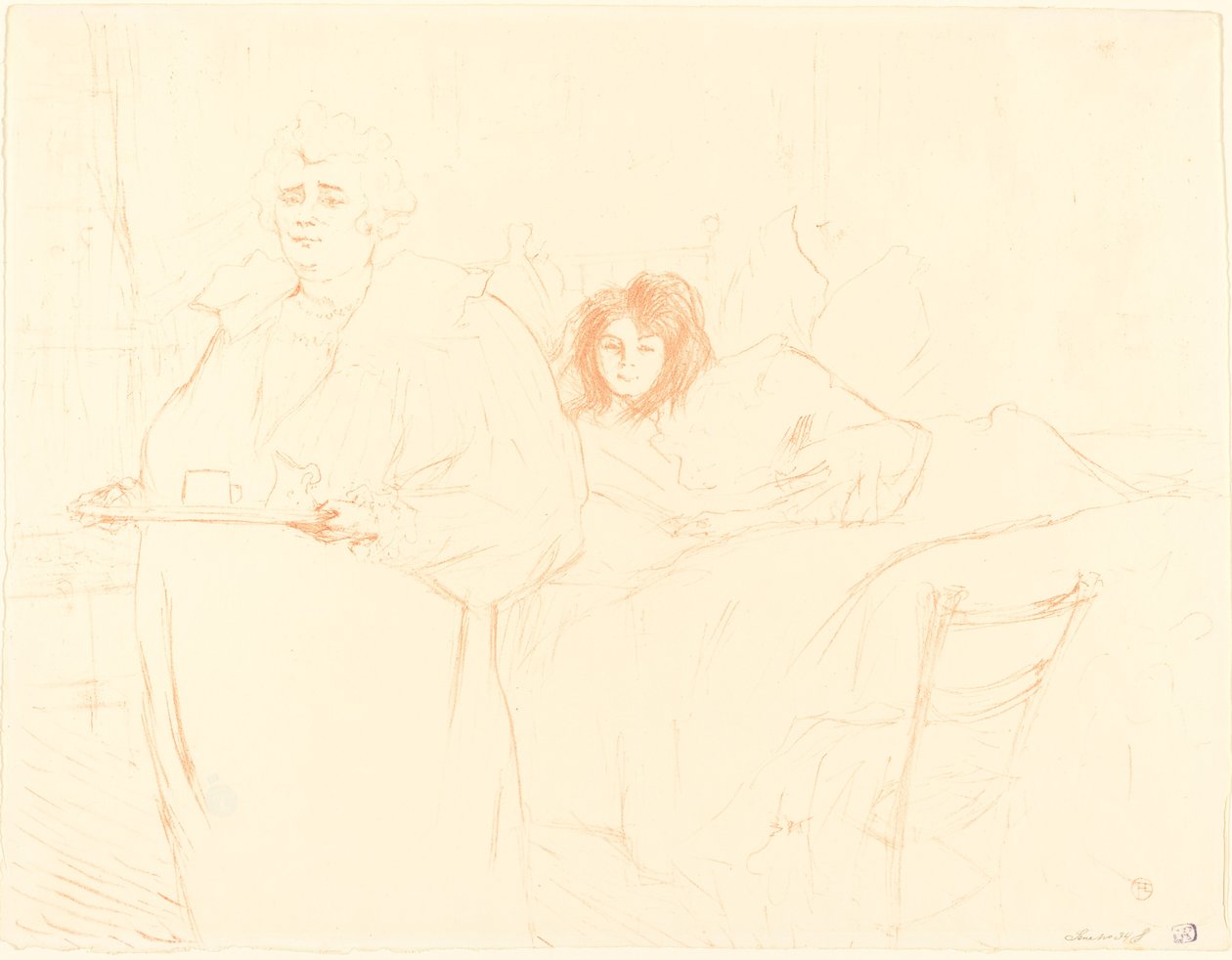 Žena s podnosem (Femme au plateau) od Henri de Toulouse Lautrec