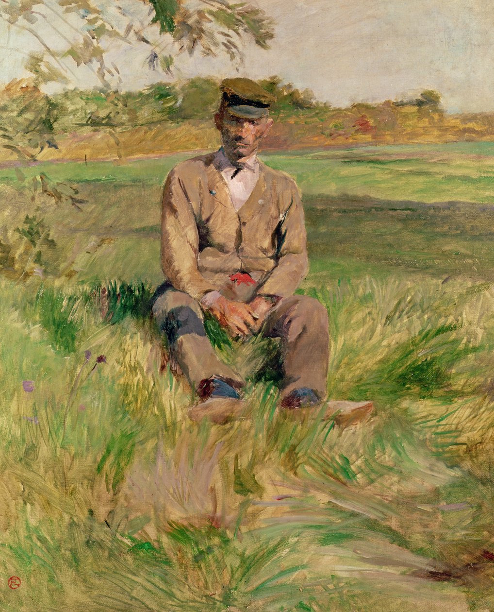 Dělník ve společnosti Celeyran od Henri de Toulouse Lautrec