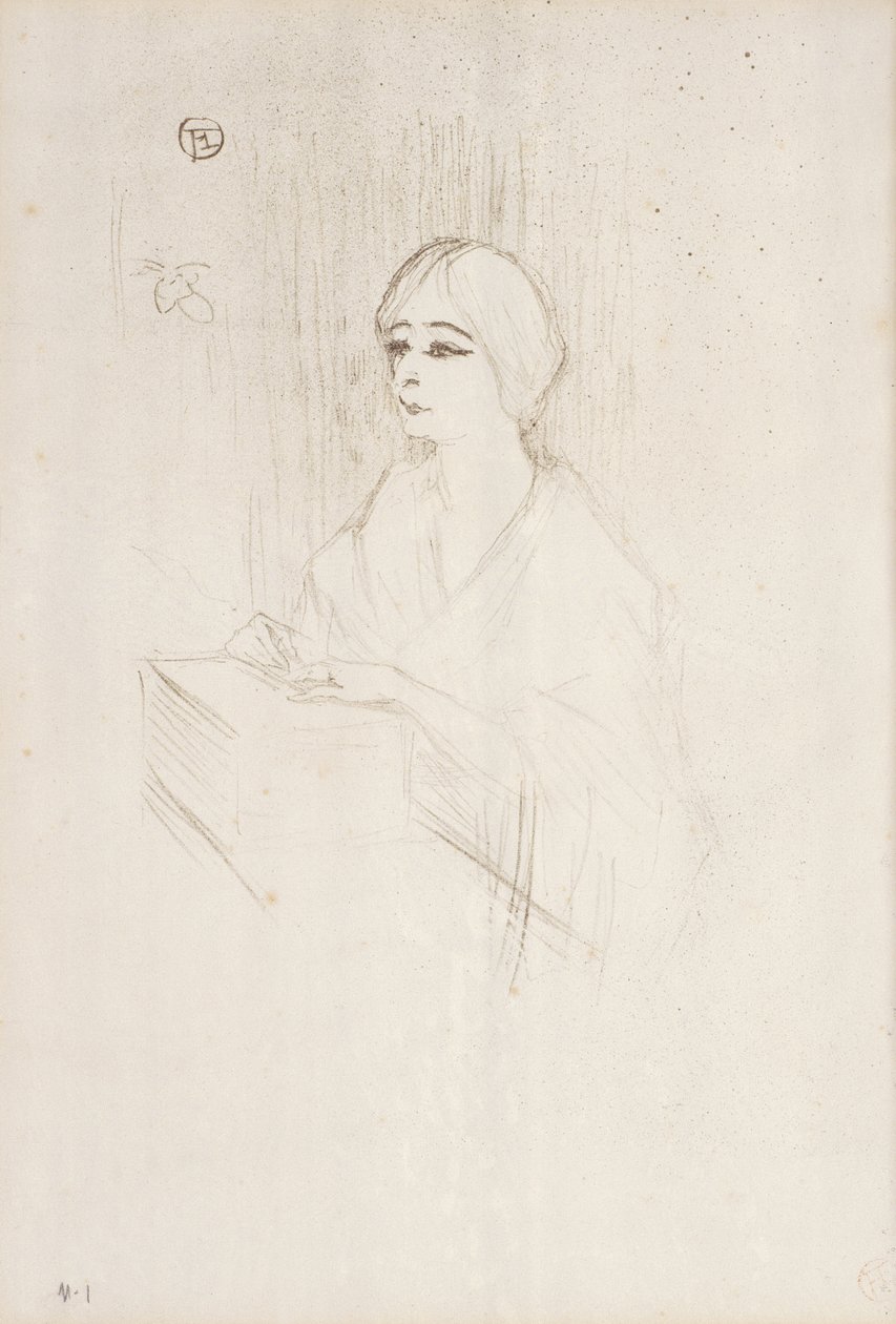 Yahne in Her Box, 1895 od Henri de Toulouse Lautrec