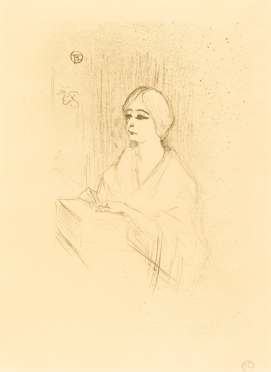 Yahne in His Box (Yahne dans sa loge) od Henri de Toulouse Lautrec