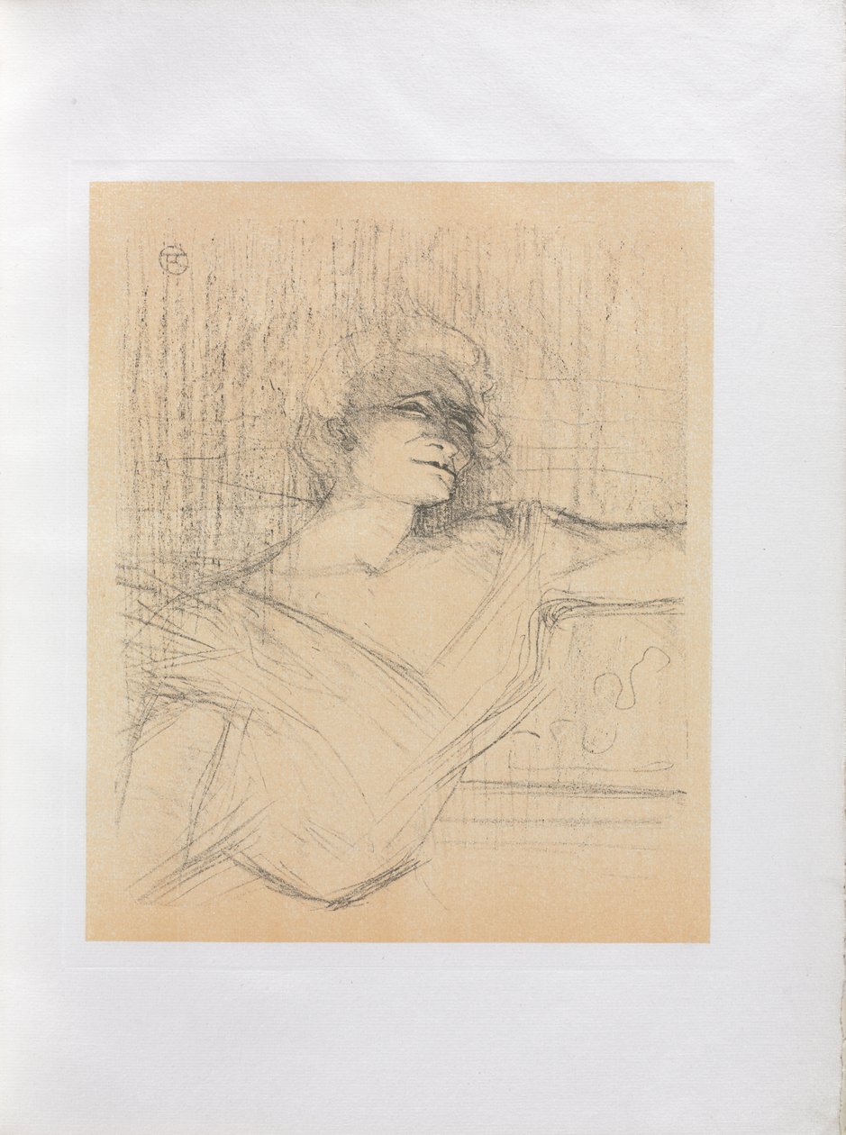 Yvette Guilbert-Anglická série: V lepidle od Henri de Toulouse Lautrec