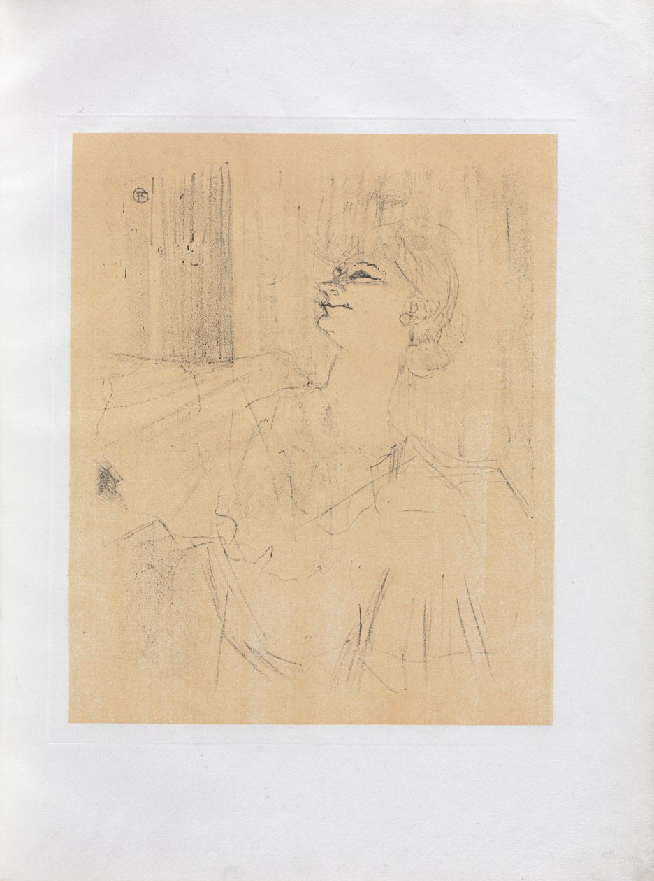 Yvette Guilbert-anglická série: Menilmontant de Bruant od Henri de Toulouse Lautrec