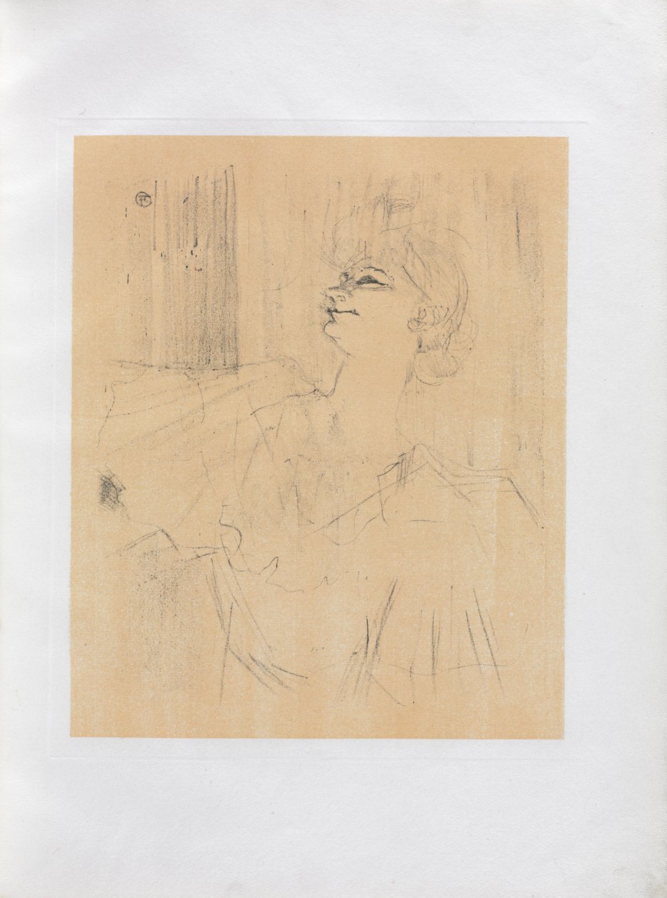 Yvette Guilbert-Anglická řada: Menilmontant de Bruant, 1898. od Henri de Toulouse Lautrec