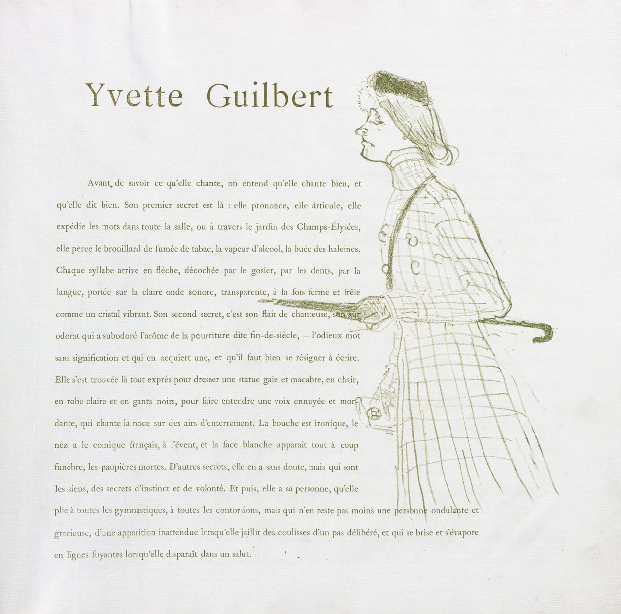 Yvette Guilbert-francouzská řada: č. 1, 1894. od Henri de Toulouse Lautrec