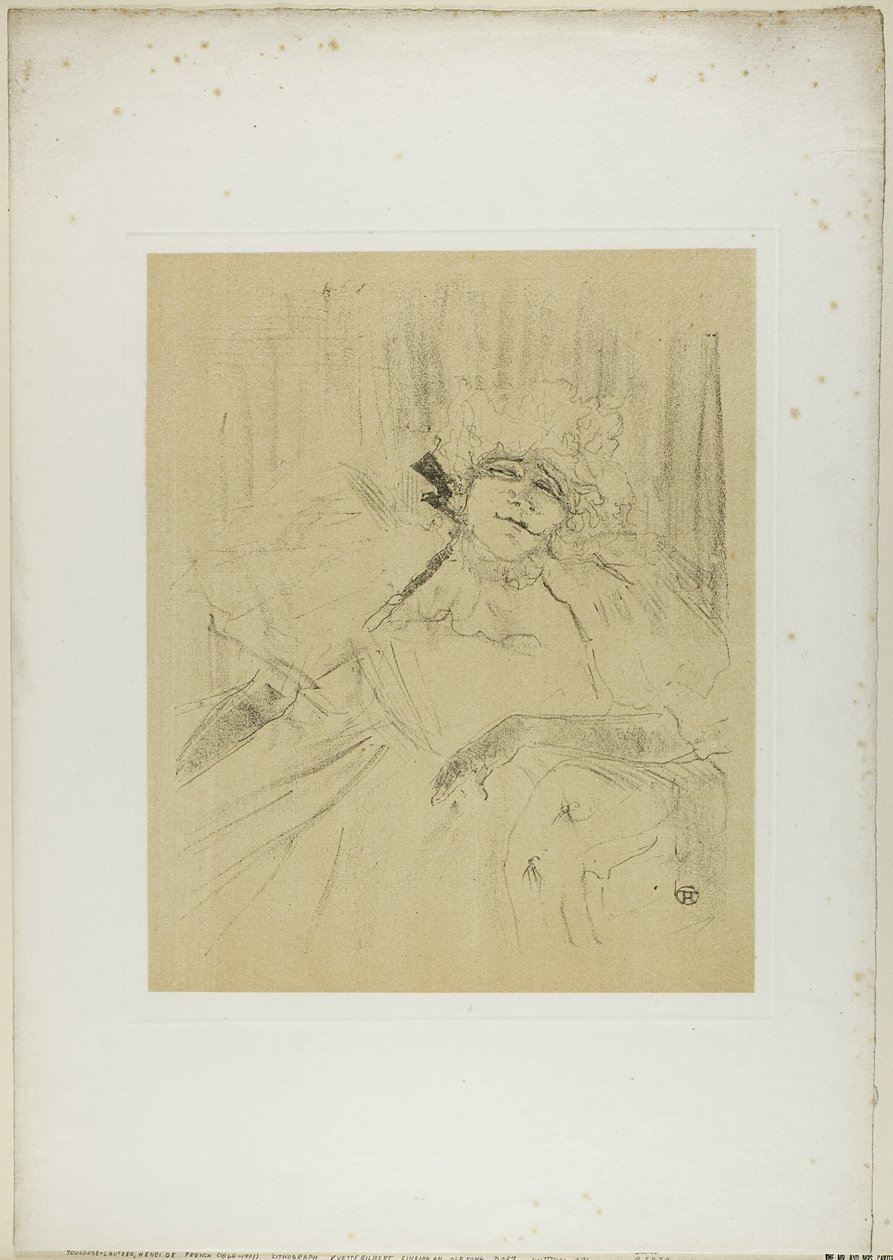 Yvette Guilbert-Stará píseň, od Yvette Guilbert od Henri de Toulouse Lautrec