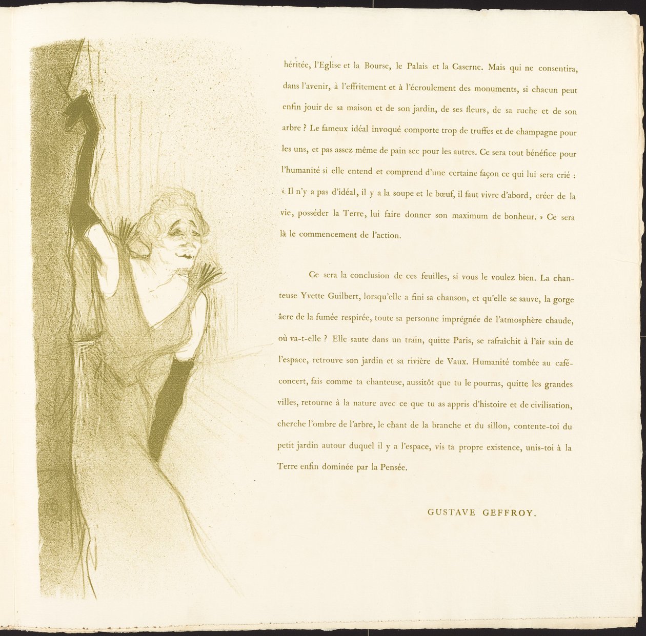 Yvetta Guilbertová od Henri de Toulouse Lautrec