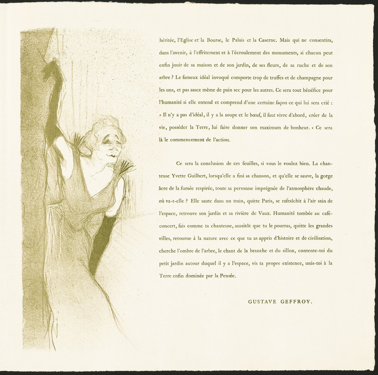 Yvetta Guilbertová od Henri de Toulouse Lautrec