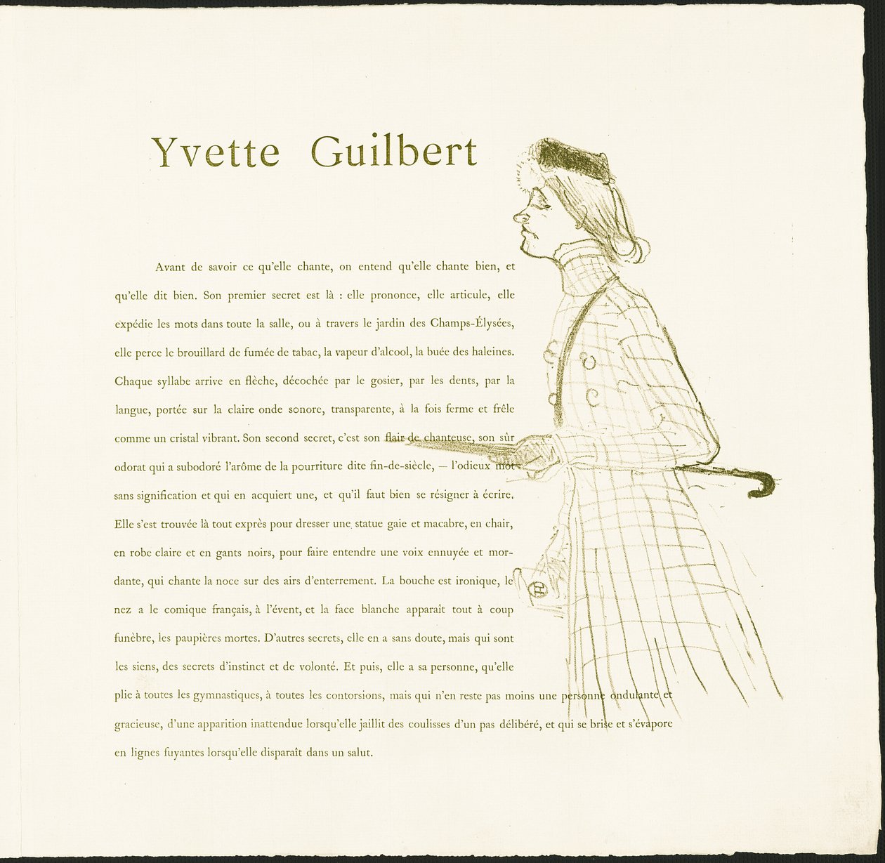 Yvette Guilbert od Henri de Toulouse Lautrec