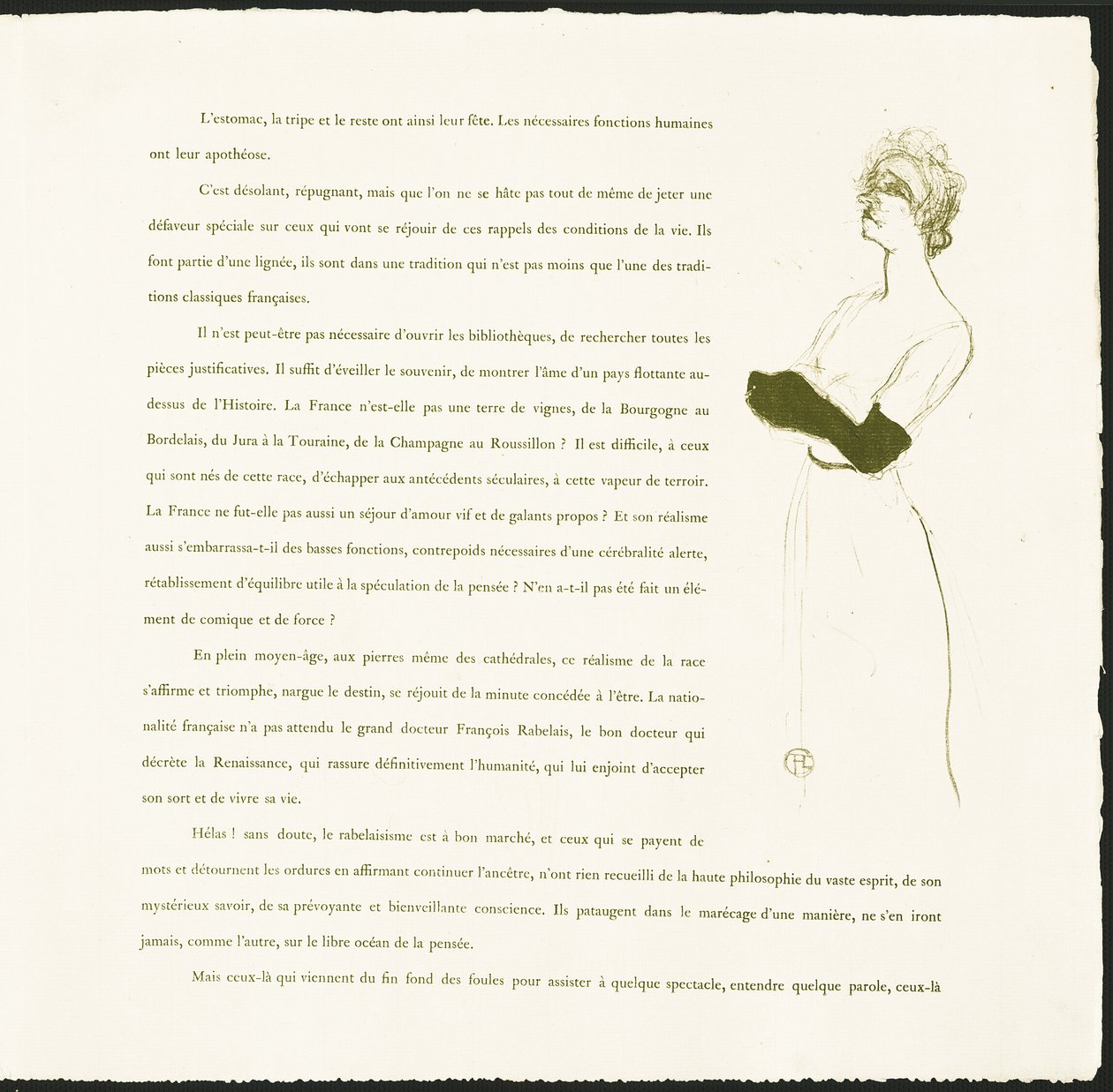 Yvette Guilbert od Henri de Toulouse-Lautrec