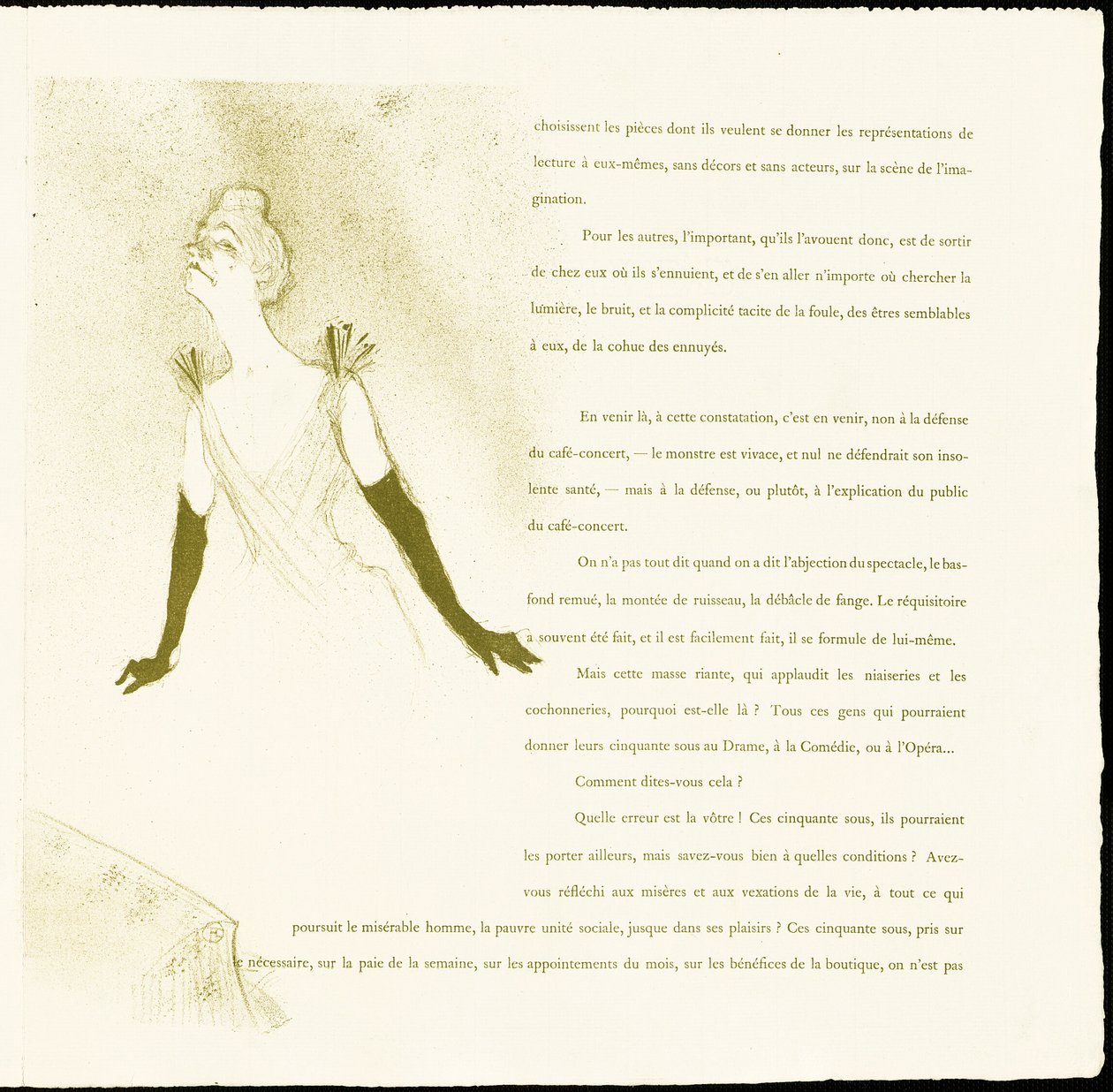 Yvette Guilbert od Henri de Toulouse Lautrec
