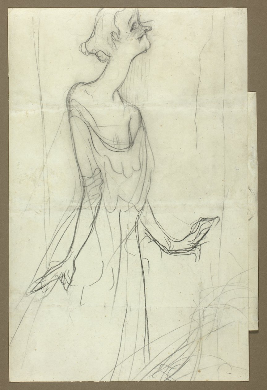 Yvette Guilbert zpívá od Henri de Toulouse Lautrec