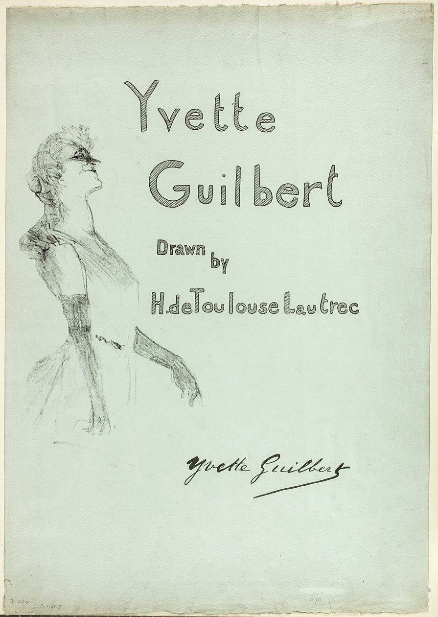 Yvette Guilbert na jevišti, od Yvette Guilbert od Henri de Toulouse Lautrec