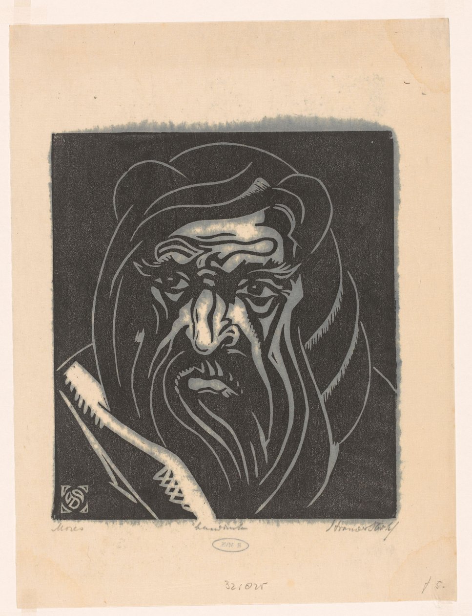 Mozes (původní název na objektu) od Henri van der Stok (signed by artist)
