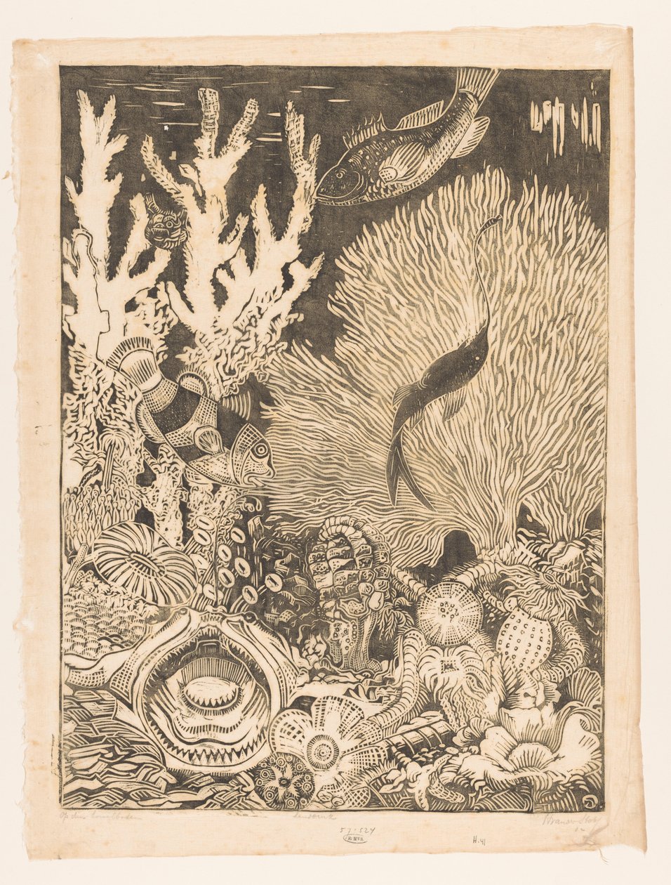 Na korálovém dně (původní název na objektu) od Henri van der Stok (signed by artist)