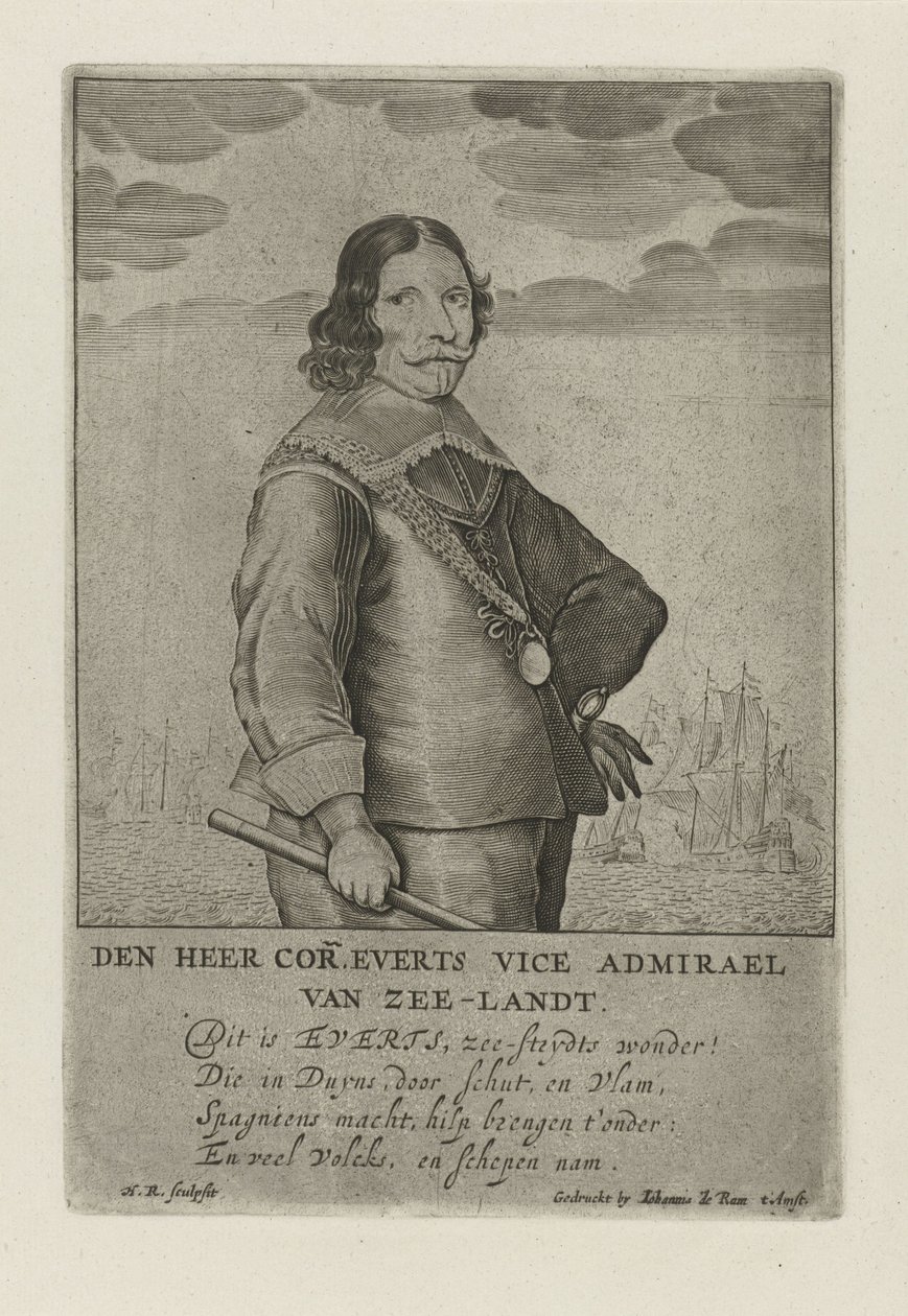 Portrét Cornelis Evertsen od Henrick Rochuszn van Dagen