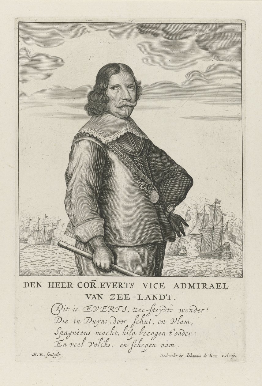 Portrét Cornelis Evertsen od Henrick Rochuszn van Dagen