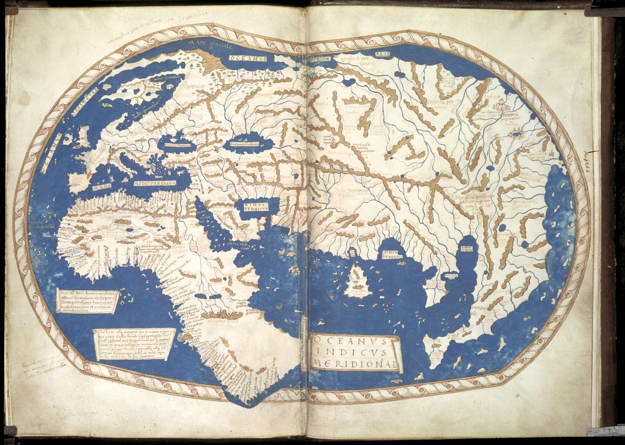 Mapa světa, c. 1490 od Henricus Martellus Germanus