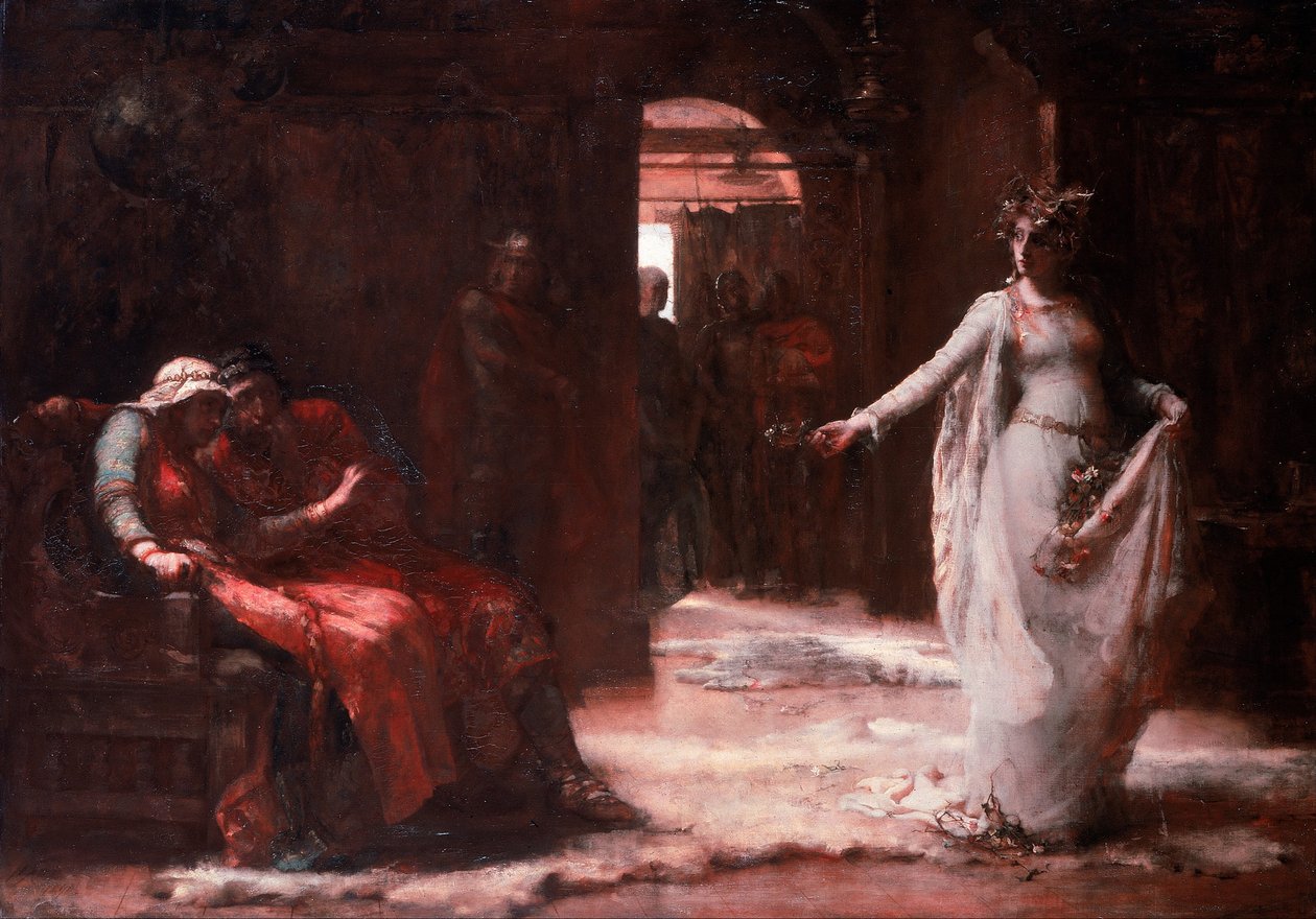 Ofélie, 1890 od Henrietta Rae