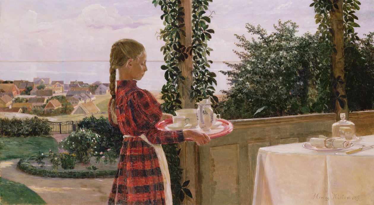 Čas na čaj na verandě, 1899 od Henriette Elisabeth Koster Panduro
