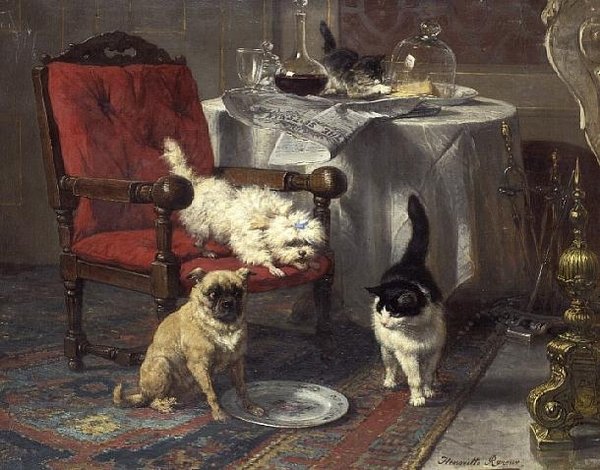 Trocha sýra (olej na plátně) od Henriëtte Ronner Knip