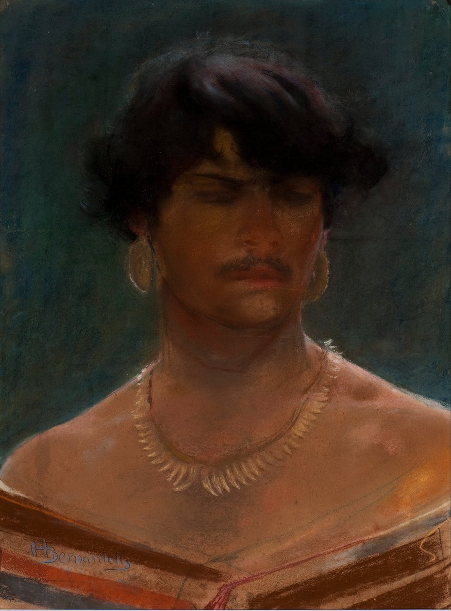 Hlava indiána od Henrique Bernardelli