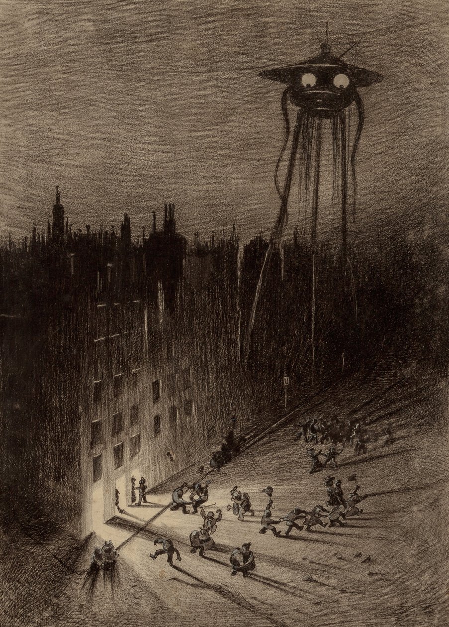Marťan prohlíží opilý dav od Henrique Alvim Correa