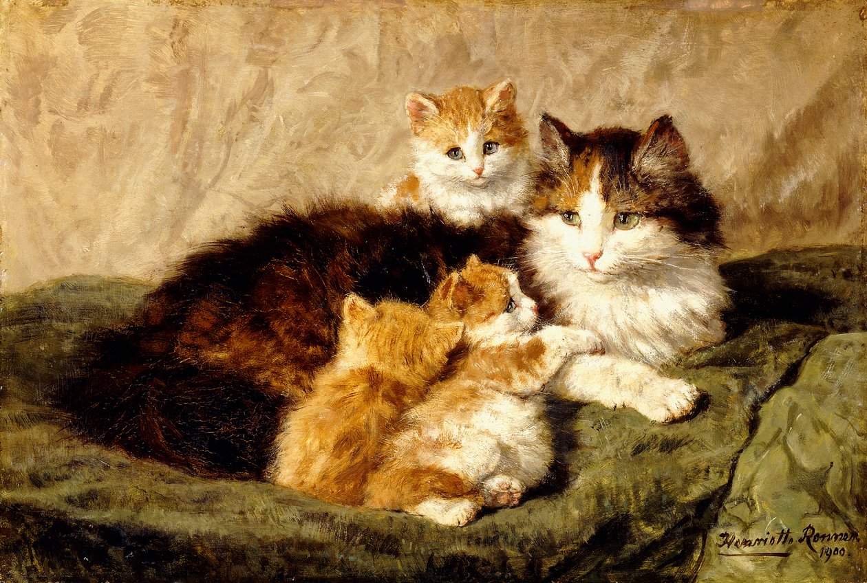Spokojenost, 1900 od Henriëtte Ronner Knip