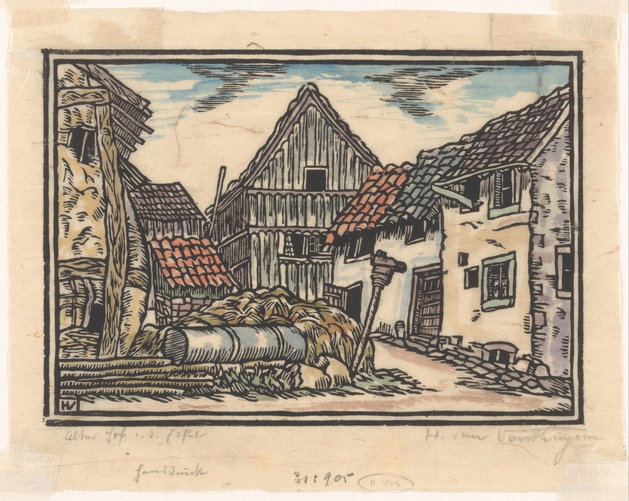 Farma v Eifelu od Henriëtte van Hove (signed by artist)