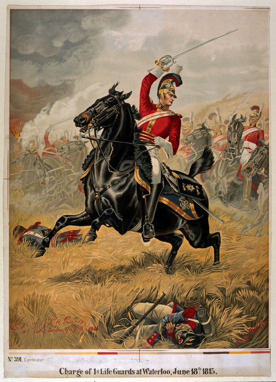 Pověření 1. Life Guards ve Waterloo, 18. června 1815, kolem roku 1890 od Henry A. Payne