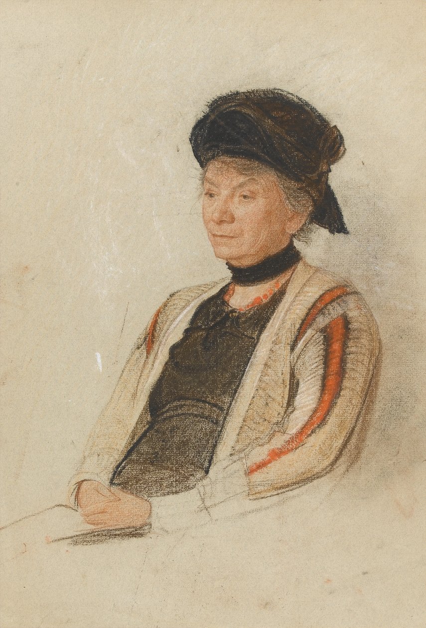 Portrét slečny De Rosier (barevné křídy na lesklém papíře) od Henry A. Payne