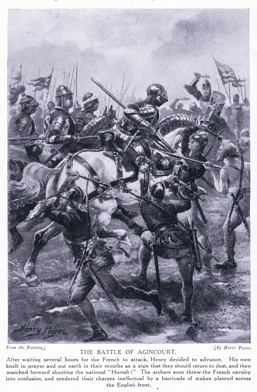 Bitva o Agincourt AD1415, 20. léta 20. století od Henry A. Payne