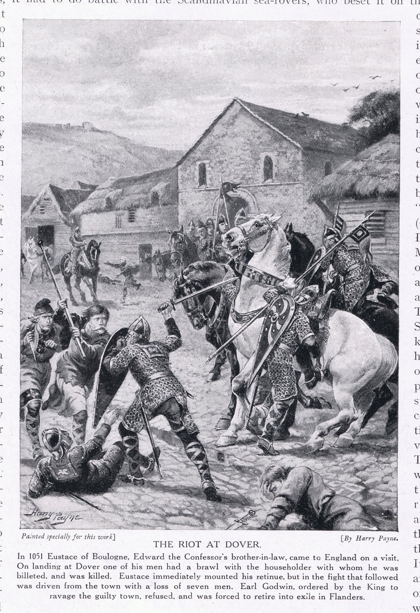 Vzpoura v Doveru AD1051, 20. léta 20. století od Henry A. Payne