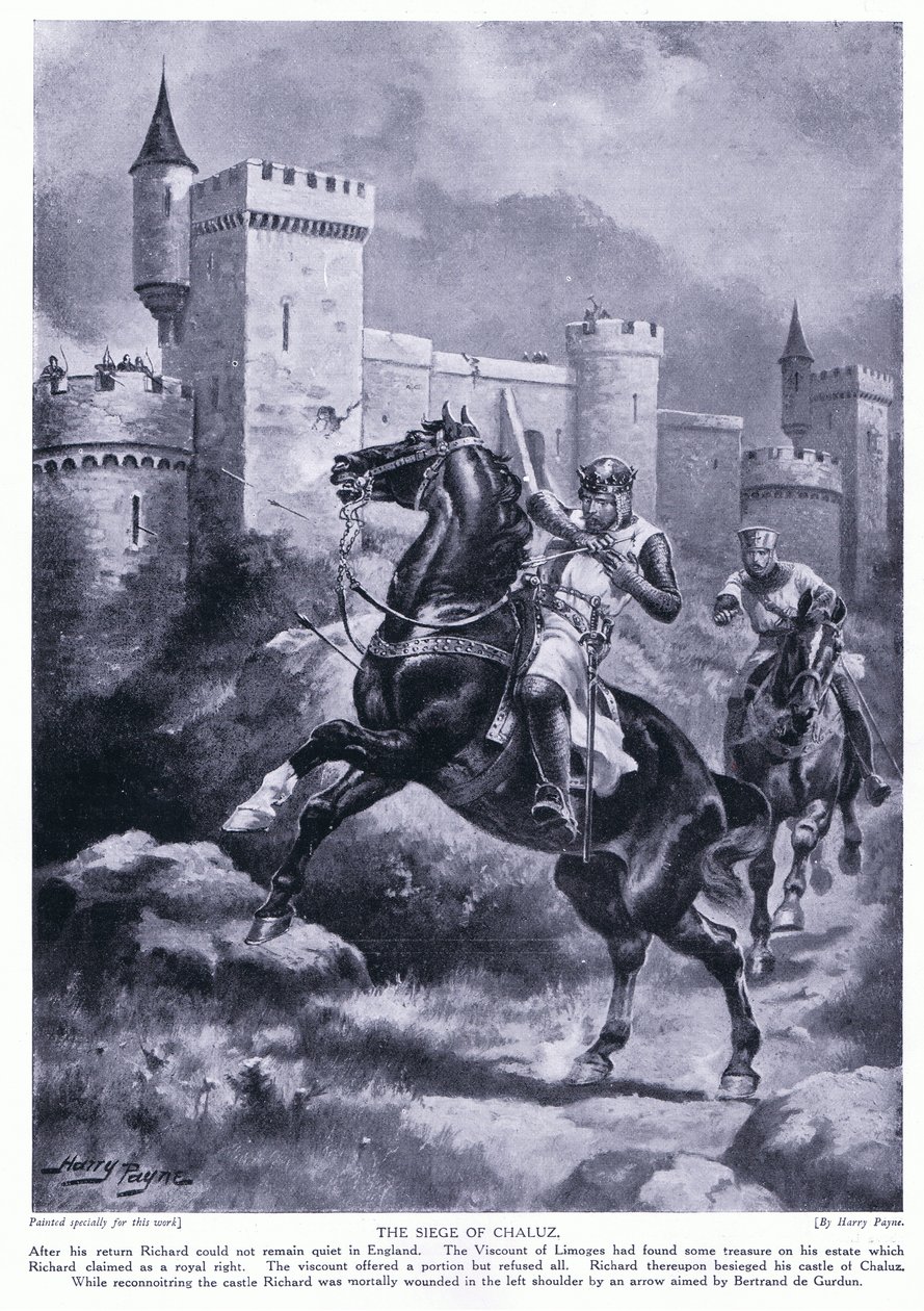 Obléhání Chaluz (Richard I. smrtelně zraněn), 20. léta 20. století od Henry A. Payne