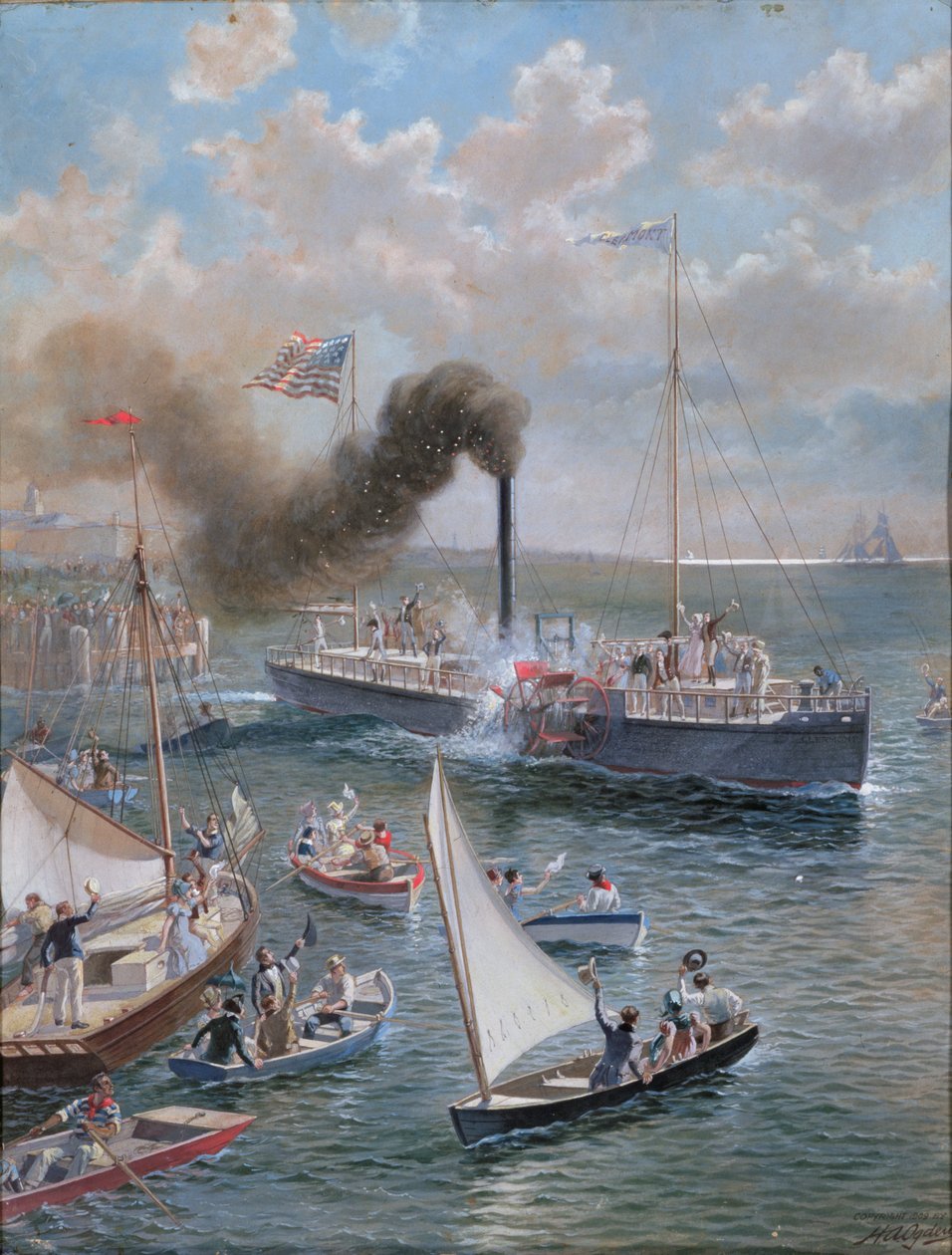 Clermont, 1909 (kvaš a grafit na papíře) od Henry Alexander Ogden