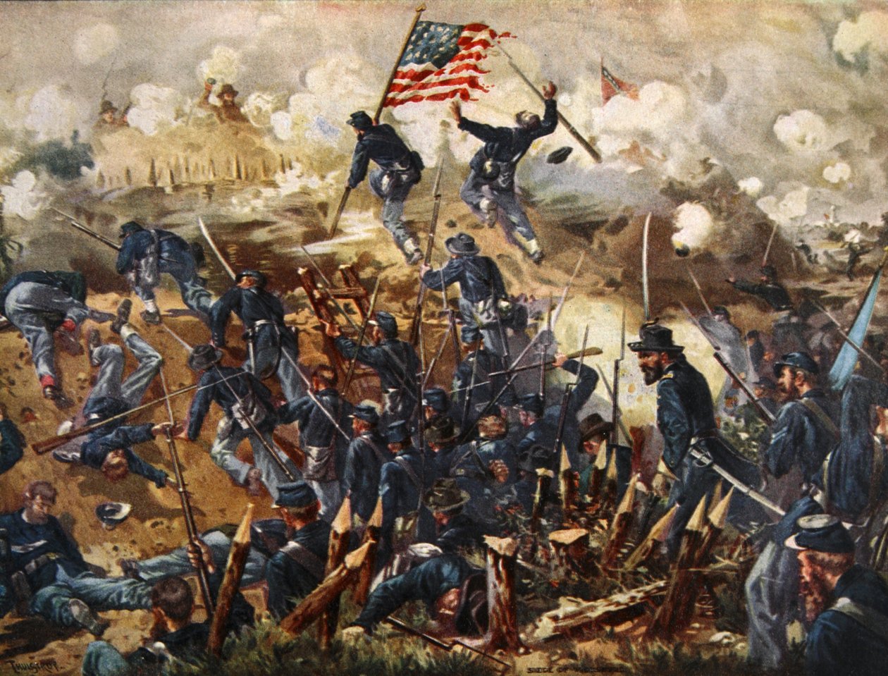 Obléhání Vicksburgu, 18. května – 4. července 1863; od Henry Alexander Ogden