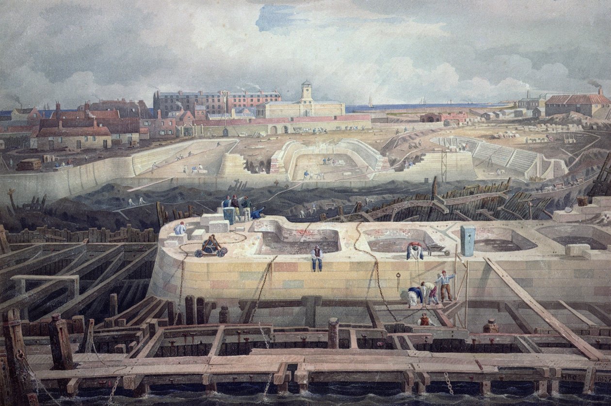 Výstavba doků od Henry Barlow Carter