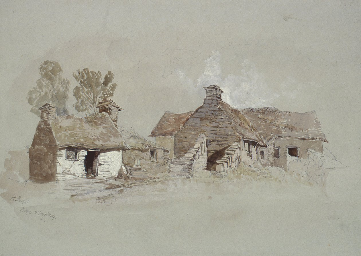 Chaty poblíž Woodbridge, Suffolk, 19. století od Henry Bright