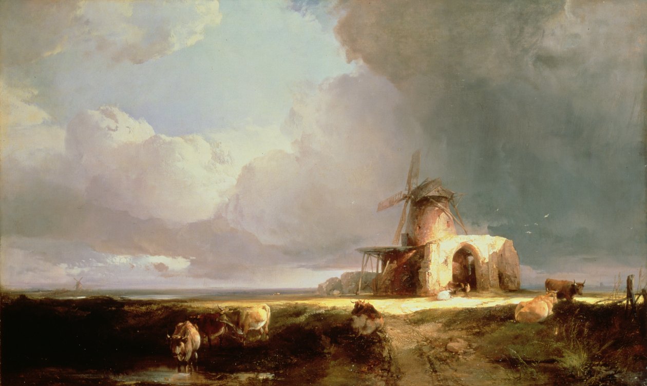 Pozůstatky opatství sv. Benedikta na Norfolských bažinách, 1847 od Henry Bright
