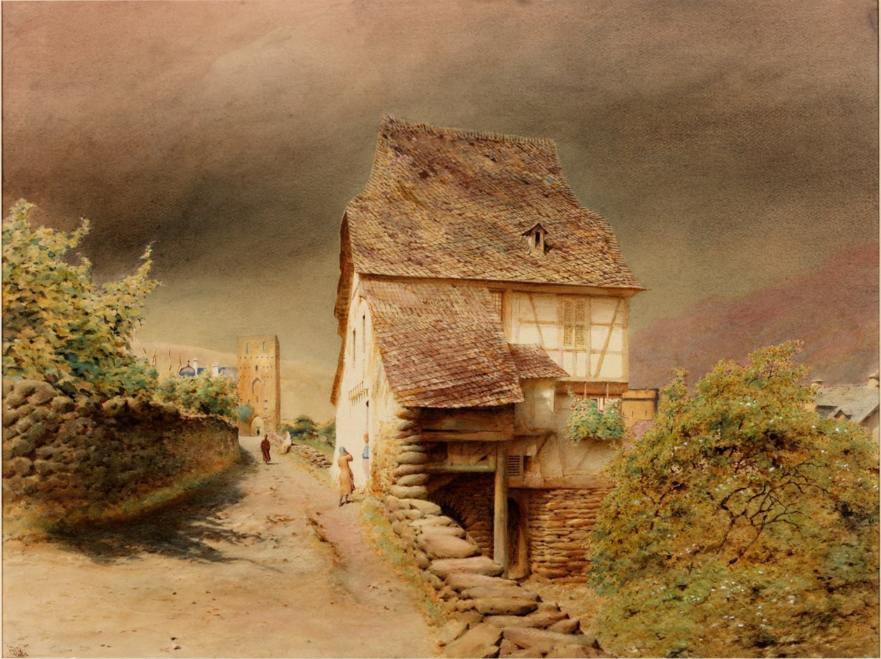 Coming Storm (barva těla a akvarel na papíře) od Henry Burdon Richardson