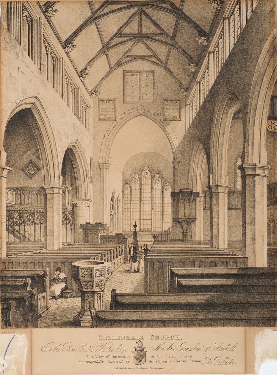 Kostel Tettenhall, 1844 od Henry Burn