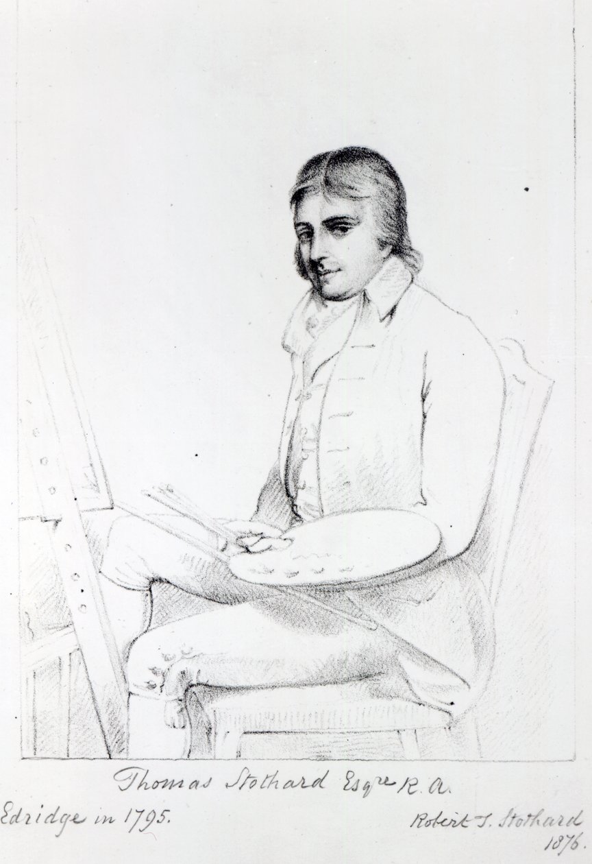 Thomas Stothard Esq. RA, vyryl Robert J. Stothard, 1876 od Henry Edridge