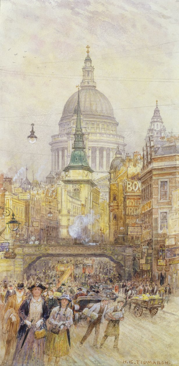 Pohled na Fleet Street, kolem roku 1920 od Henry Edward Tidmarsh