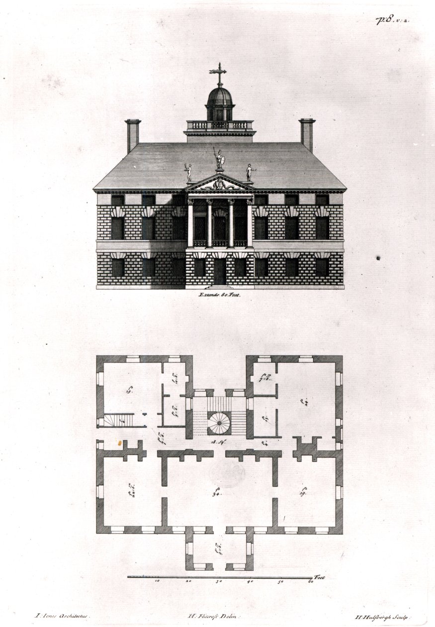 Designs of Inigo Jones, 1727 od Henry Flitcroft