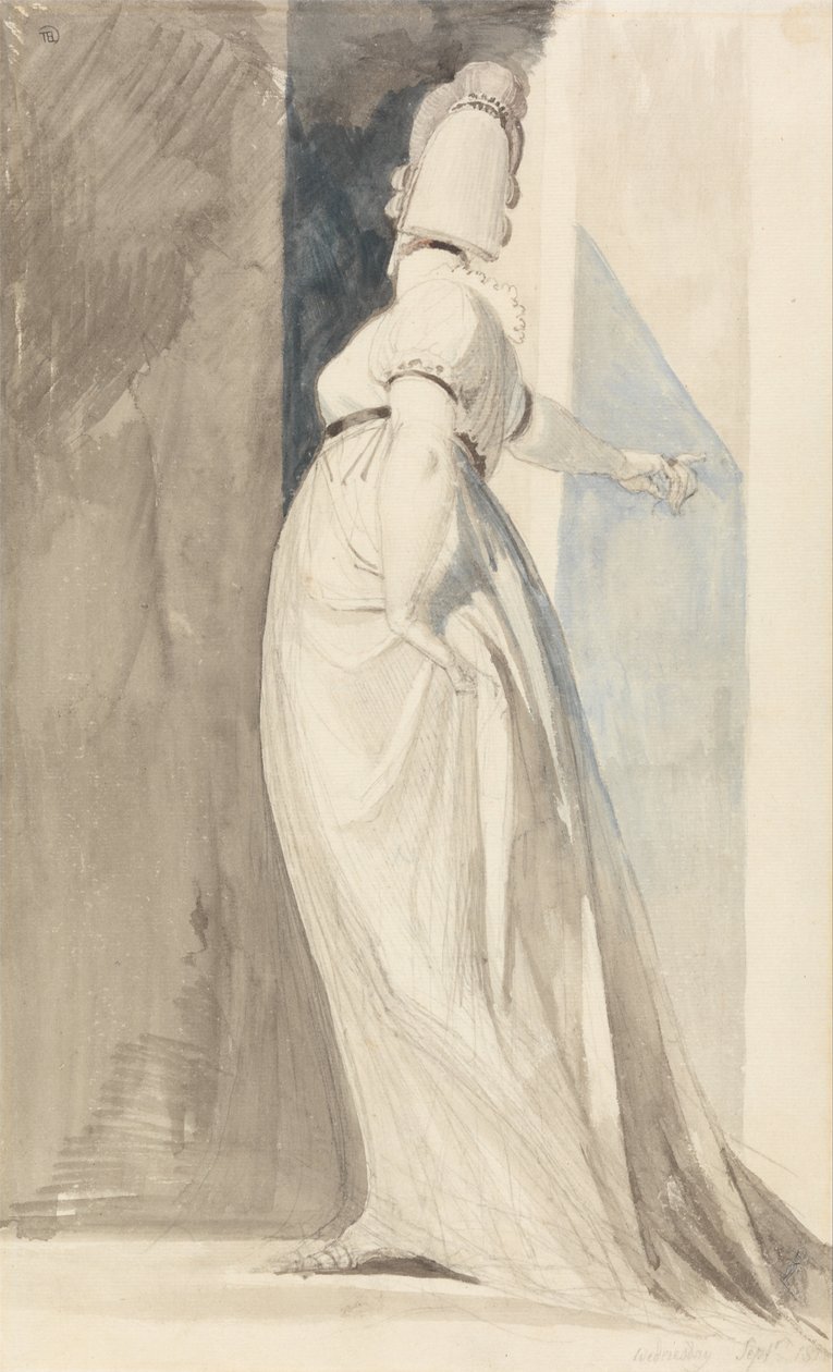 Pohled zezadu na stojící ženu, zvanou paní Fuseli od Johann Heinrich Füssli